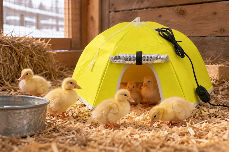 Heated Chick Brooder Tent — Draft-Free Duck Setup